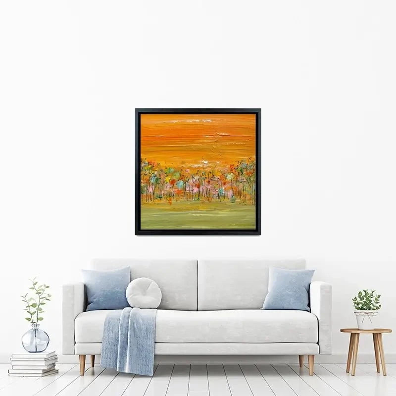 Sunrise Over The Forest Canvas Print Sunrise Over The Forest Canvas Print wall art product Charlotte Anna Reed
