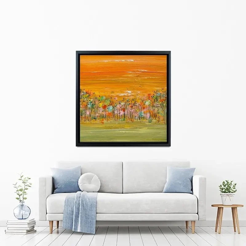 Sunrise Over The Forest Canvas Print Sunrise Over The Forest Canvas Print wall art product Charlotte Anna Reed