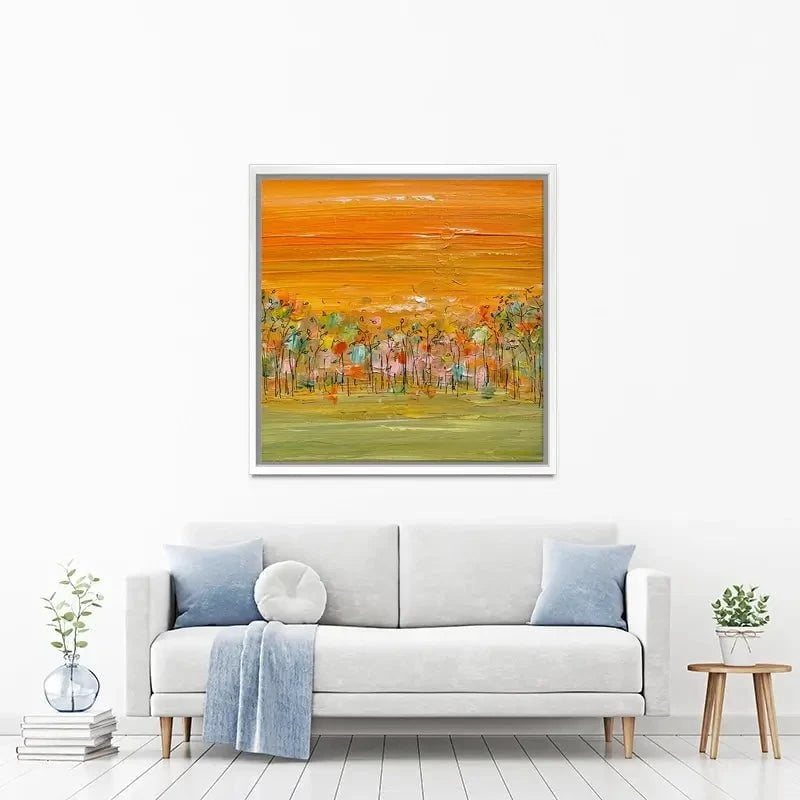 Sunrise Over The Forest Canvas Print Sunrise Over The Forest Canvas Print wall art product Charlotte Anna Reed