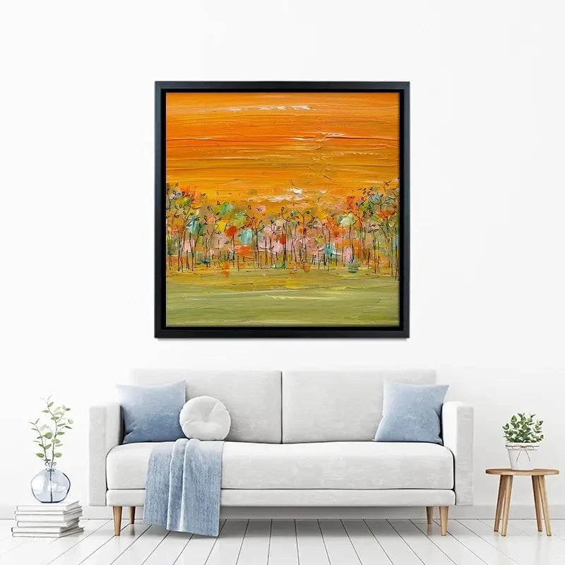 Sunrise Over The Forest Canvas Print Sunrise Over The Forest Canvas Print wall art product Charlotte Anna Reed
