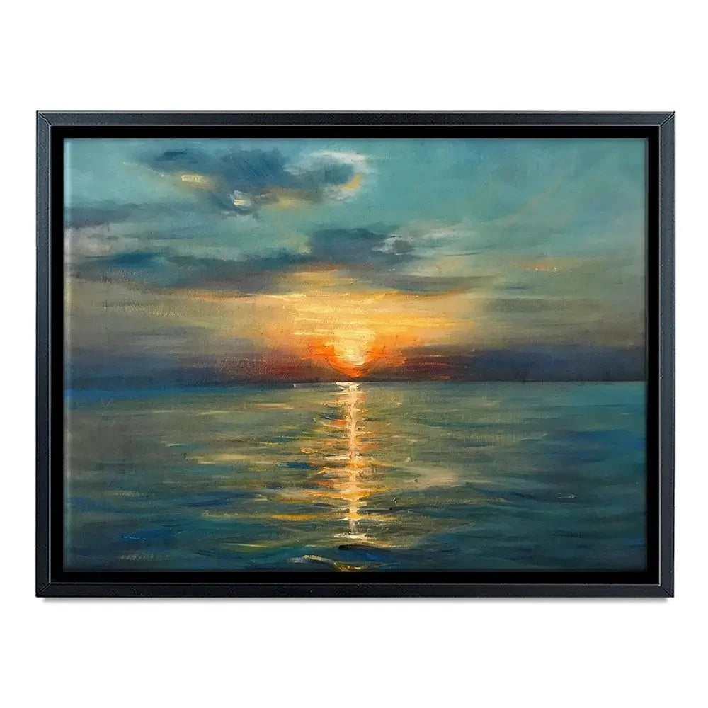 Sunrise Over The Sea Canvas Print Sunrise Over The Sea Canvas Print wall art product OlgaOsa / Shutterstock