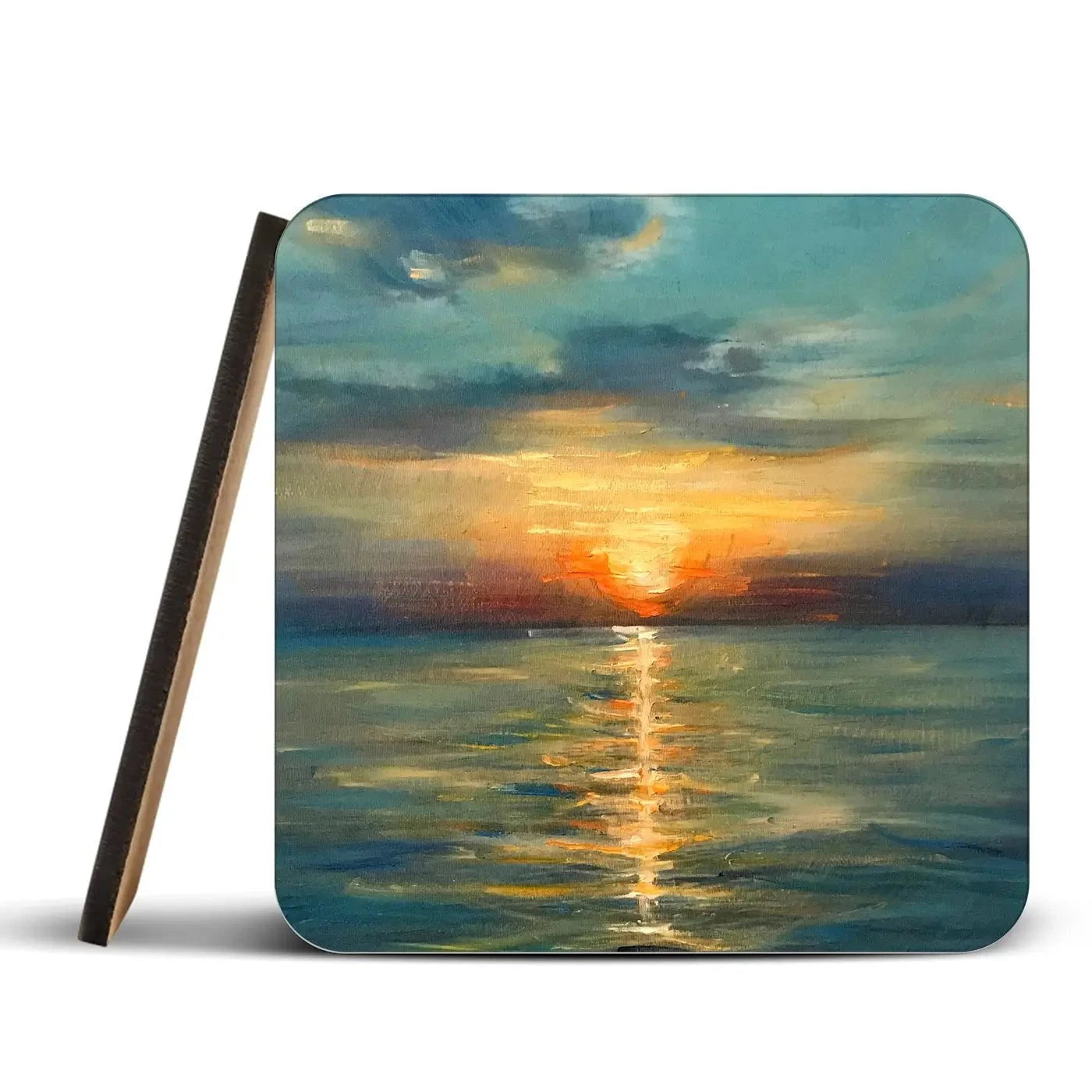 Sunrise Over The Sea Coaster Set Sunrise Over The Sea Coaster Set | Sunrise Over The Sea Art Coasters wall art product OlgaOsa / Shutterstock