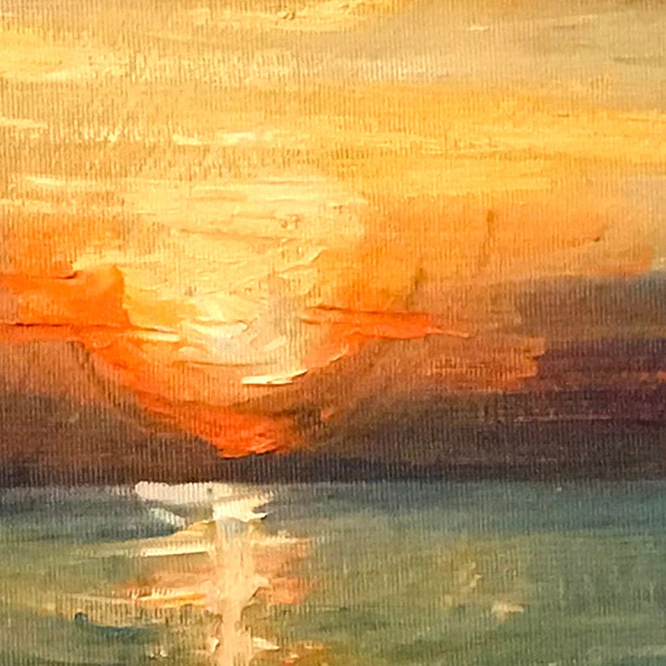 Sunrise Over The Sea Square Framed Art Print wall art product OlgaOsa / Shutterstock