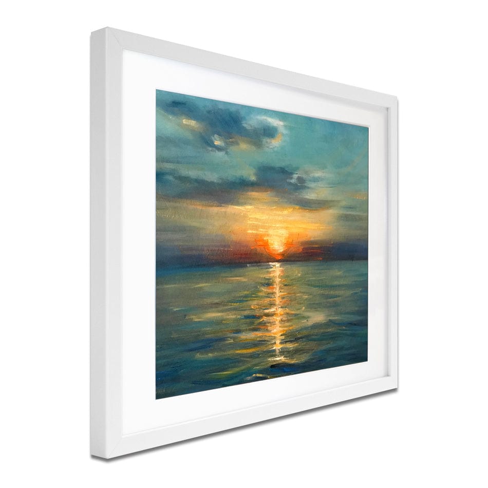 Sunrise Over The Sea Square Framed Art Print wall art product OlgaOsa / Shutterstock