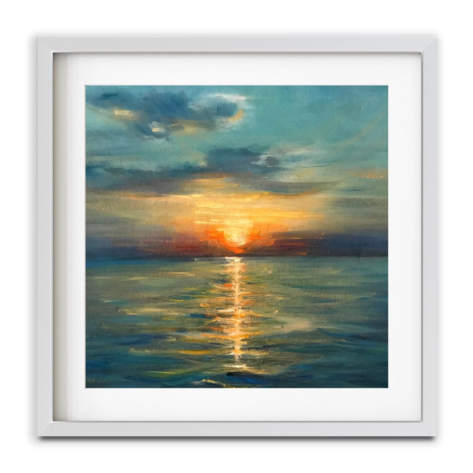 Sunrise Over The Sea Square Framed Art Print wall art product OlgaOsa / Shutterstock