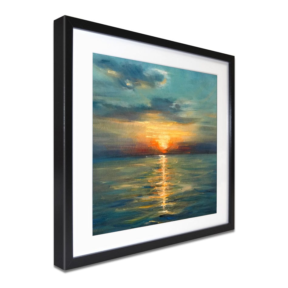 Sunrise Over The Sea Square Framed Art Print wall art product OlgaOsa / Shutterstock