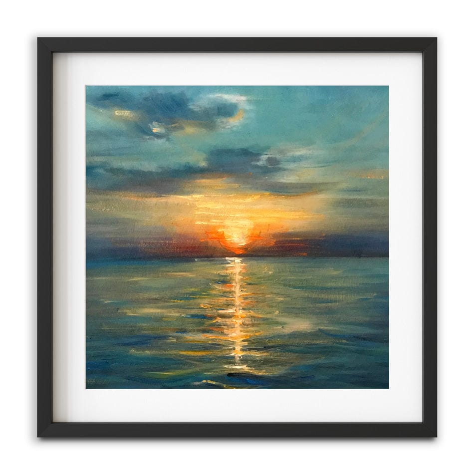 Sunrise Over The Sea Square Framed Art Print wall art product OlgaOsa / Shutterstock