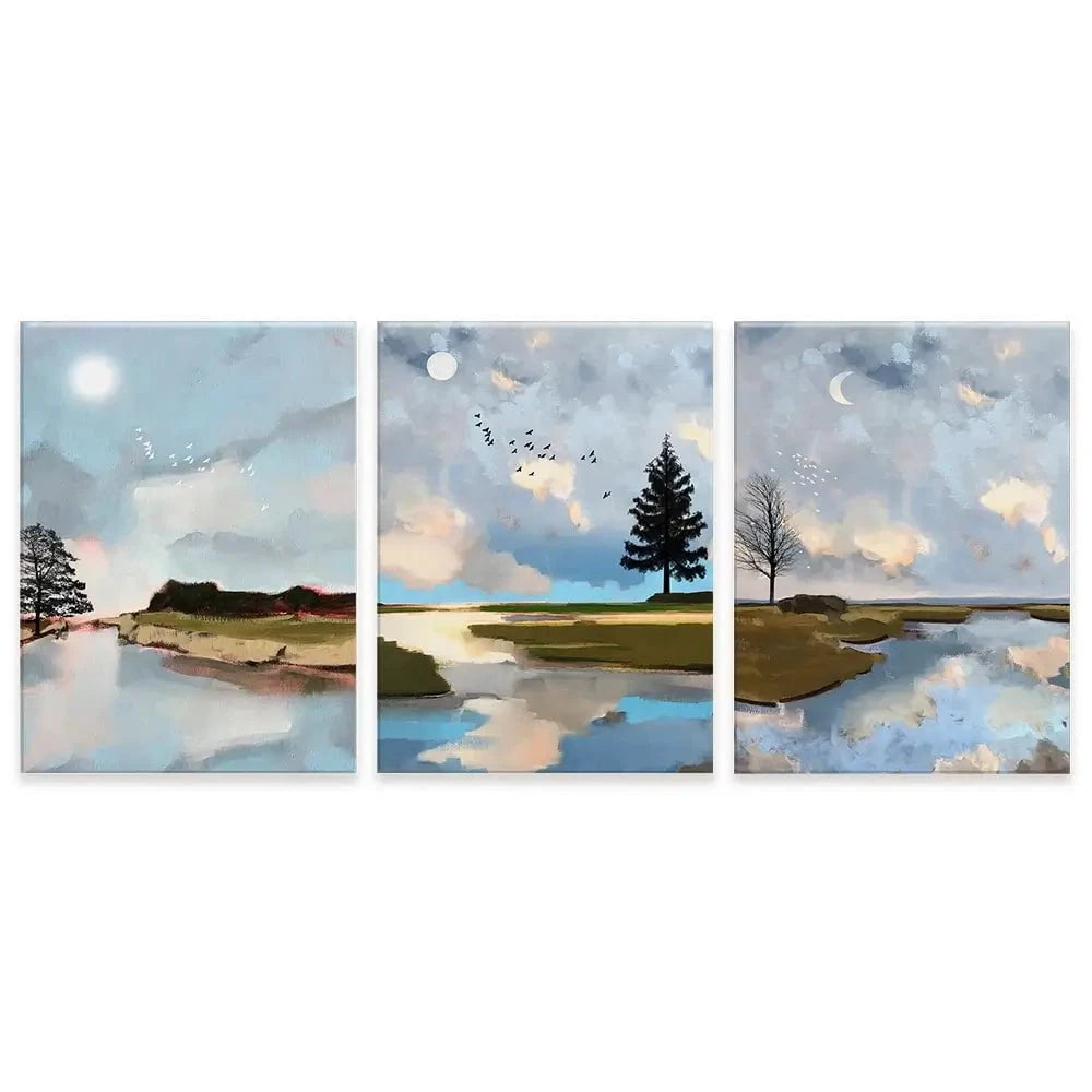 Sunrise To Sunset Trio Canvas Print Sunrise To Sunset Trio Canvas Print wall art product Greatart / Shutterstock