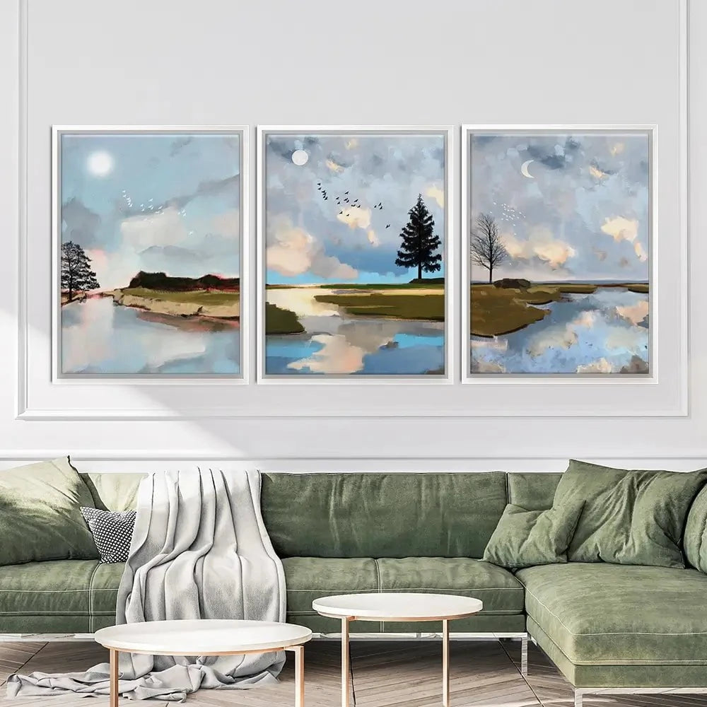 Sunrise To Sunset Trio Canvas Print Sunrise To Sunset Trio Canvas Print wall art product Greatart / Shutterstock