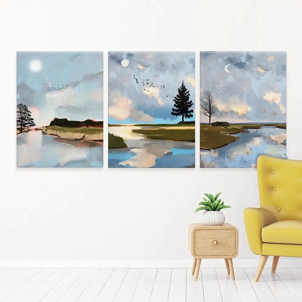 Sunrise To Sunset Trio Canvas Print Sunrise To Sunset Trio Canvas Print wall art product Greatart / Shutterstock