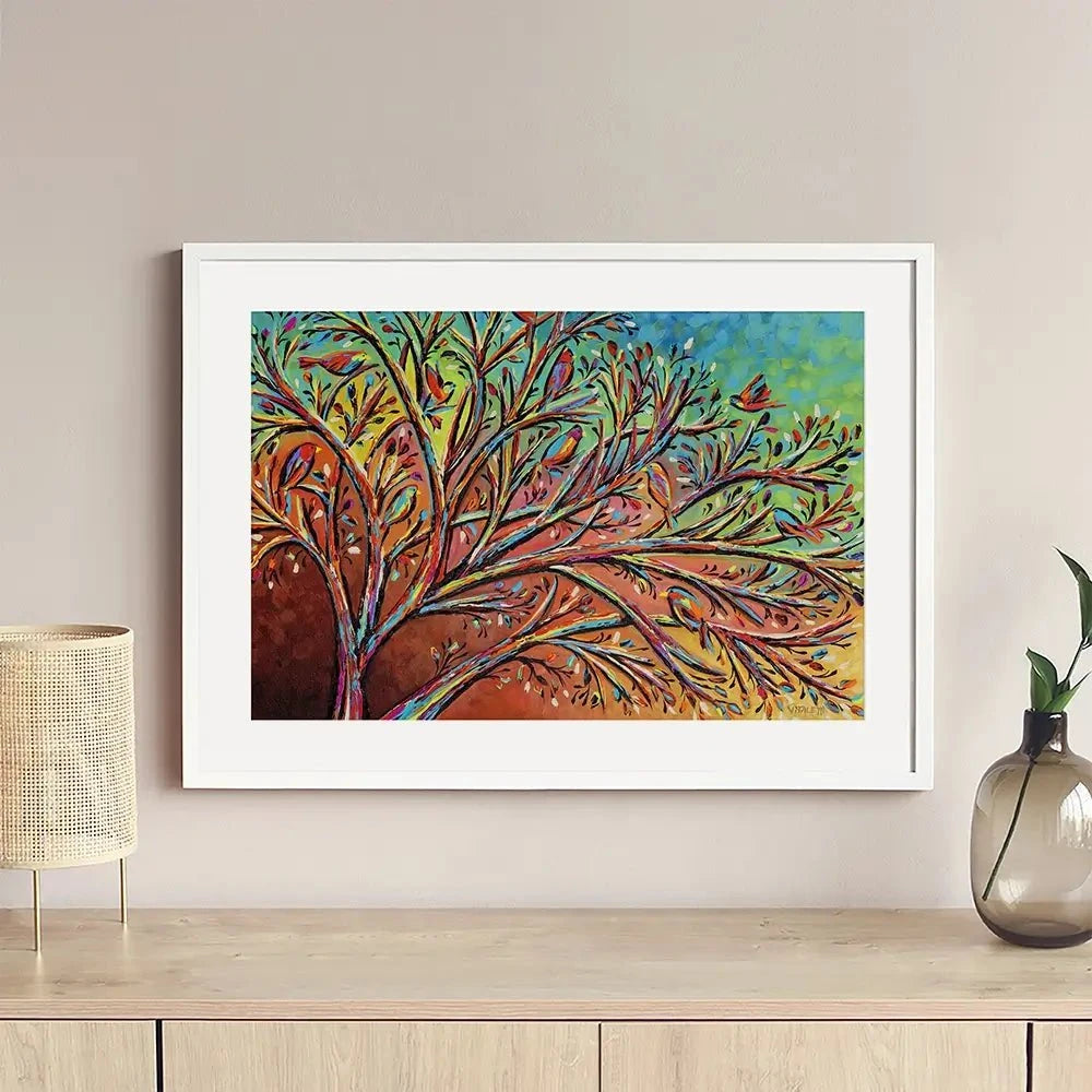 Sunrise Treetop Birds 2 Framed Art Print Sunrise Treetop Birds 2 Framed Art Print wall art product Carolee Vitaletti
