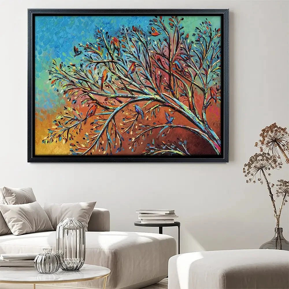 Sunrise Treetop Birds Canvas Print Sunrise Treetop Birds Canvas Print wall art product Carolee Vitaletti