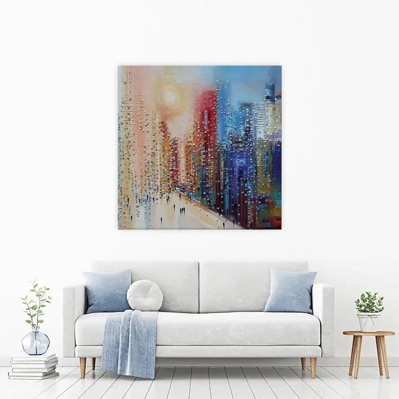Sunset City Canvas Print Sunset City Canvas Print wall art product Ekaterina Ermilkina