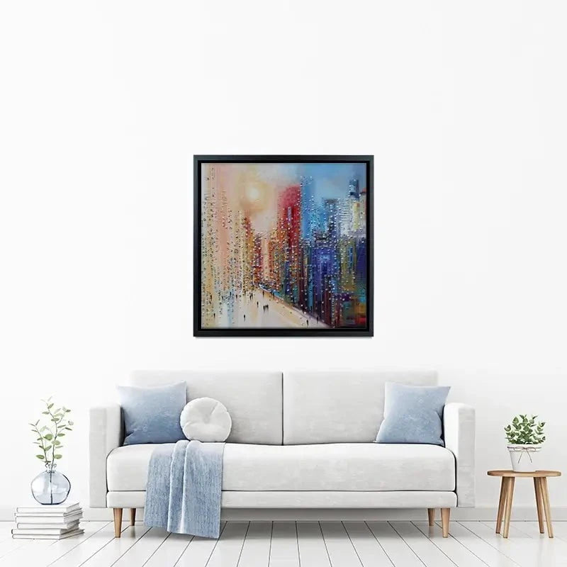 Sunset City Canvas Print Sunset City Canvas Print wall art product Ekaterina Ermilkina