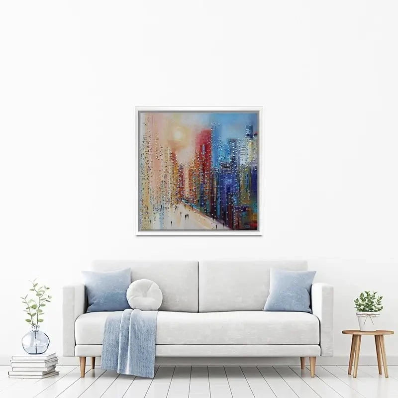 Sunset City Canvas Print Sunset City Canvas Print wall art product Ekaterina Ermilkina
