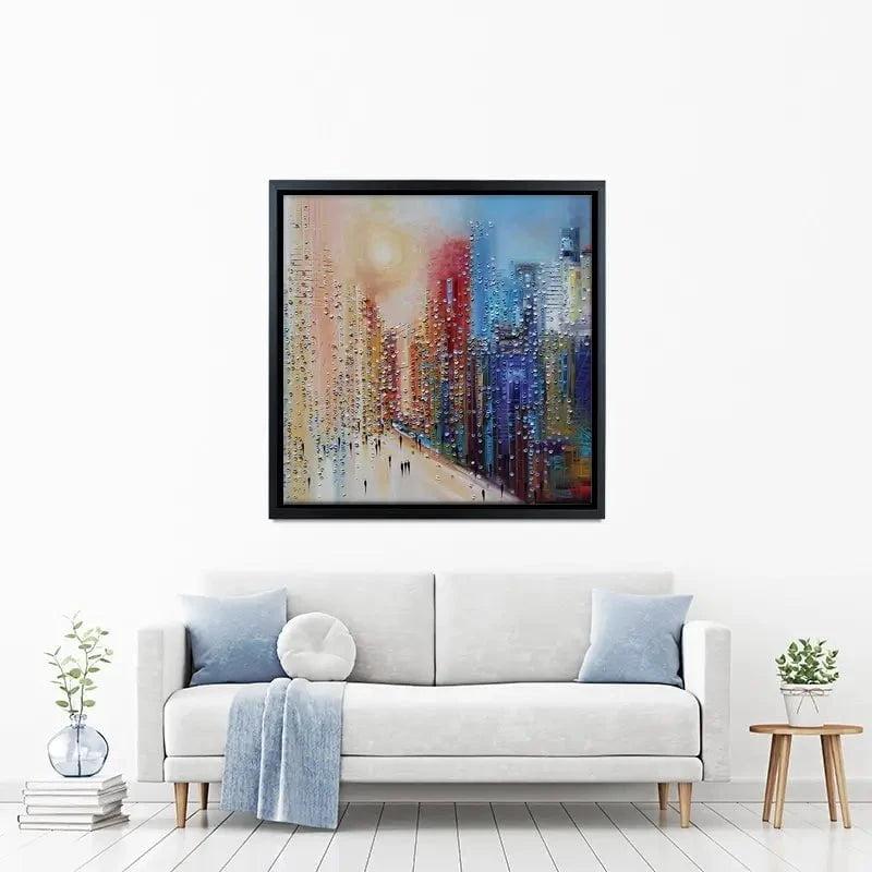 Sunset City Canvas Print Sunset City Canvas Print wall art product Ekaterina Ermilkina
