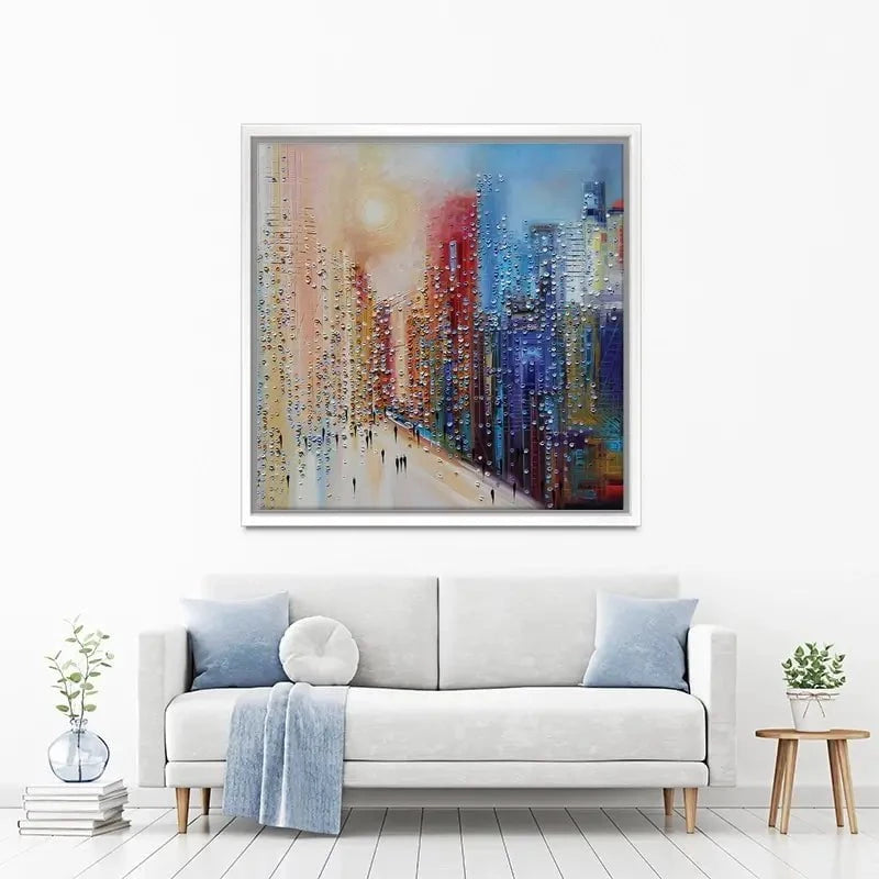 Sunset City Canvas Print Sunset City Canvas Print wall art product Ekaterina Ermilkina