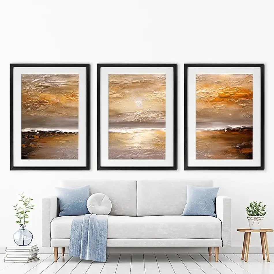 Sunset Framed Art Print Trio Sunset Framed Art Print Trio wall art product Osnat Tzadok