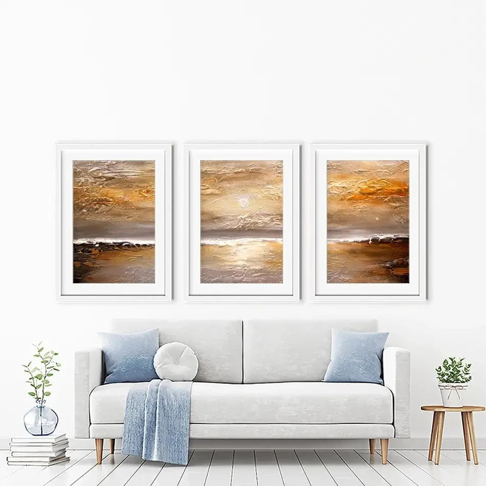 Sunset Framed Art Print Trio Sunset Framed Art Print Trio wall art product Osnat Tzadok