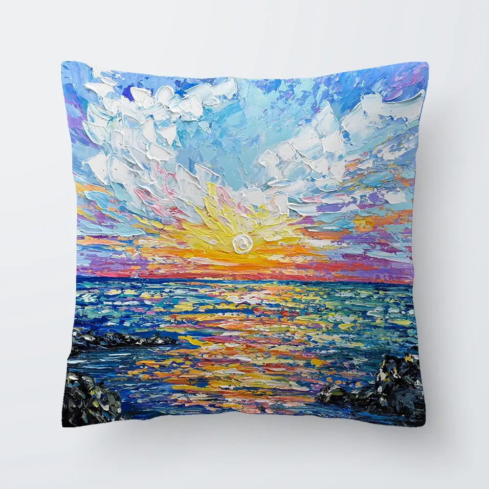 Sunset Gazing Cushion Sunset Gazing Cushion wall art product Olga Tkachyk