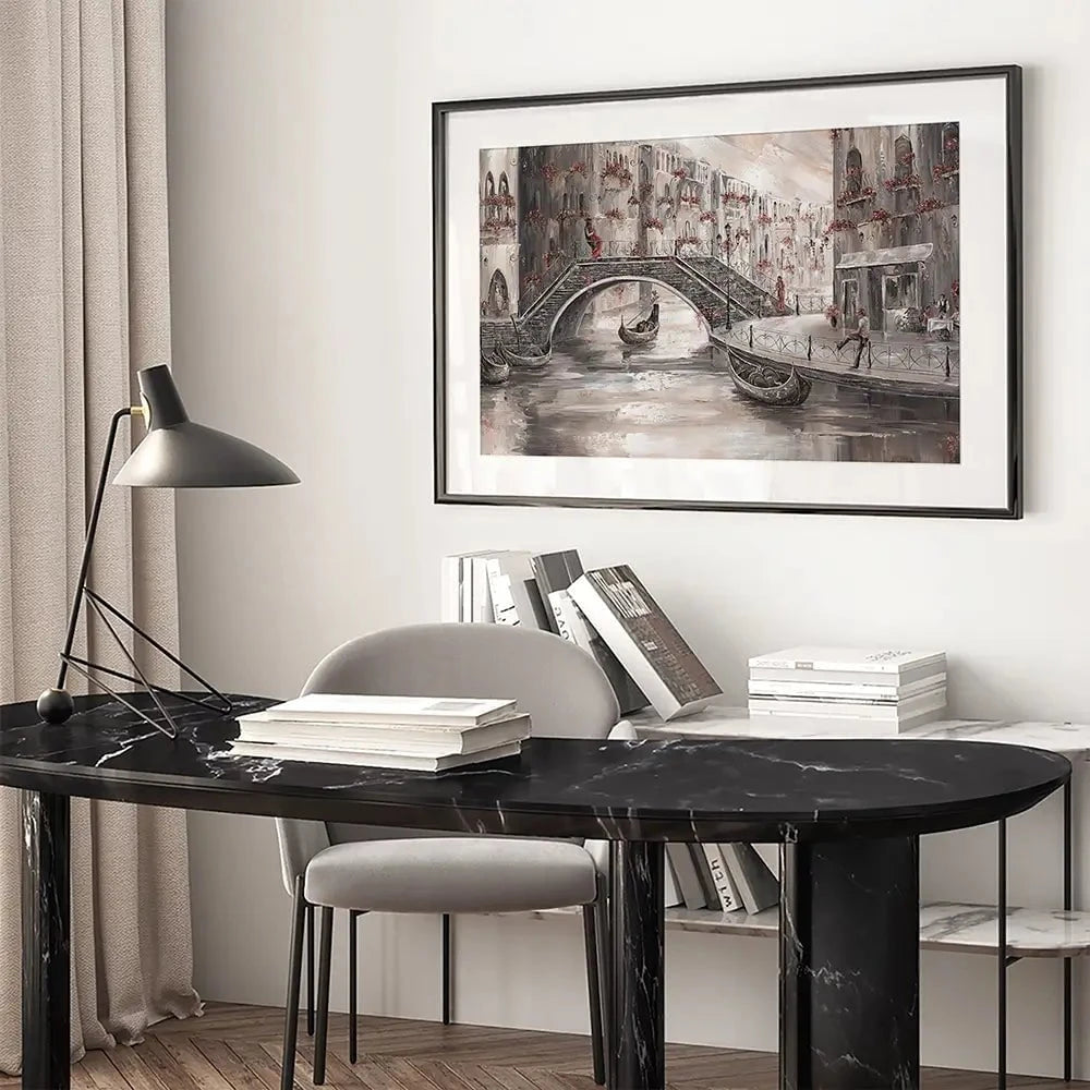 Sunset Glow In Venice Framed Art Print Sunset Glow In Venice Framed Art Print wall art product Isabella Karolewicz