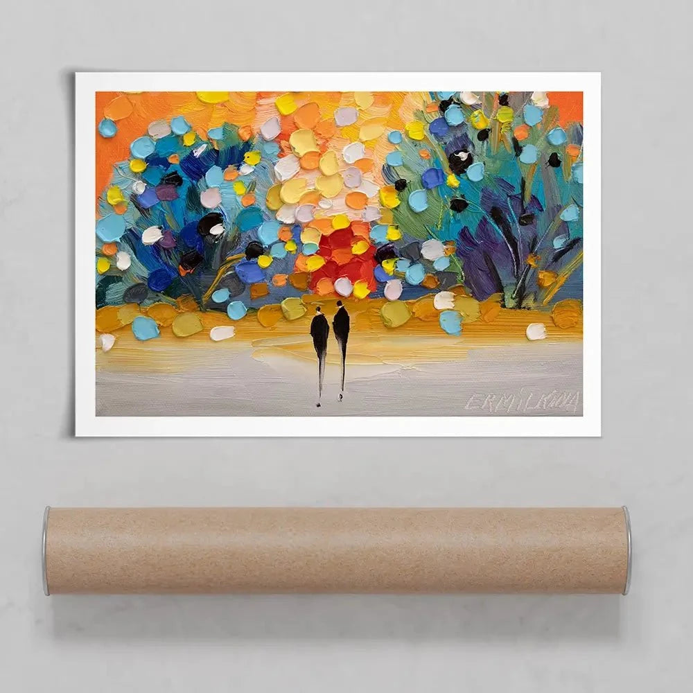 Sunset In The Park Art Print Sunset In The Park Art Print wall art product Ekaterina Ermilkina