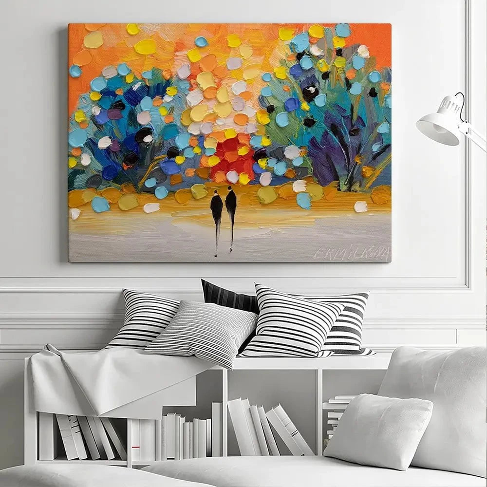 Sunset In The Park Canvas Print Sunset In The Park Canvas Print wall art product Ekaterina Ermilkina