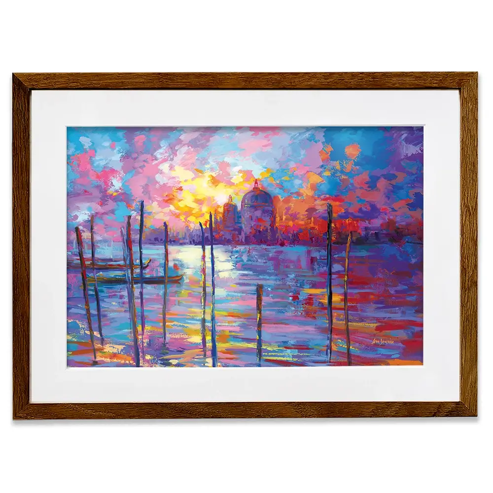 Sunset In Venice Framed Art Print Sunset In Venice Framed Art Print wall art product Leon Devenice