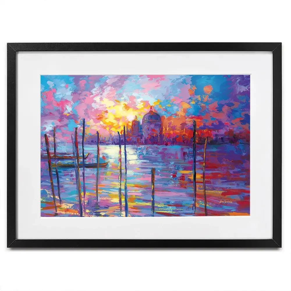 Sunset In Venice Framed Art Print Sunset In Venice Framed Art Print wall art product Leon Devenice