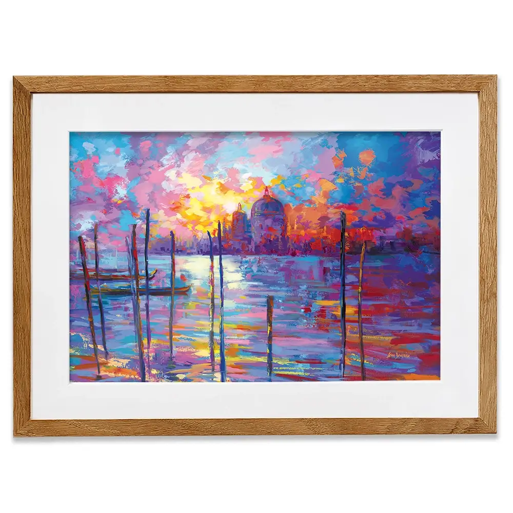 Sunset In Venice Framed Art Print Sunset In Venice Framed Art Print wall art product Leon Devenice