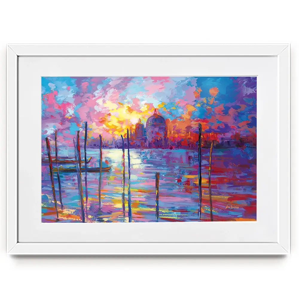 Sunset In Venice Framed Art Print Sunset In Venice Framed Art Print wall art product Leon Devenice