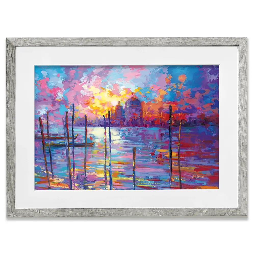 Sunset In Venice Framed Art Print Sunset In Venice Framed Art Print wall art product Leon Devenice