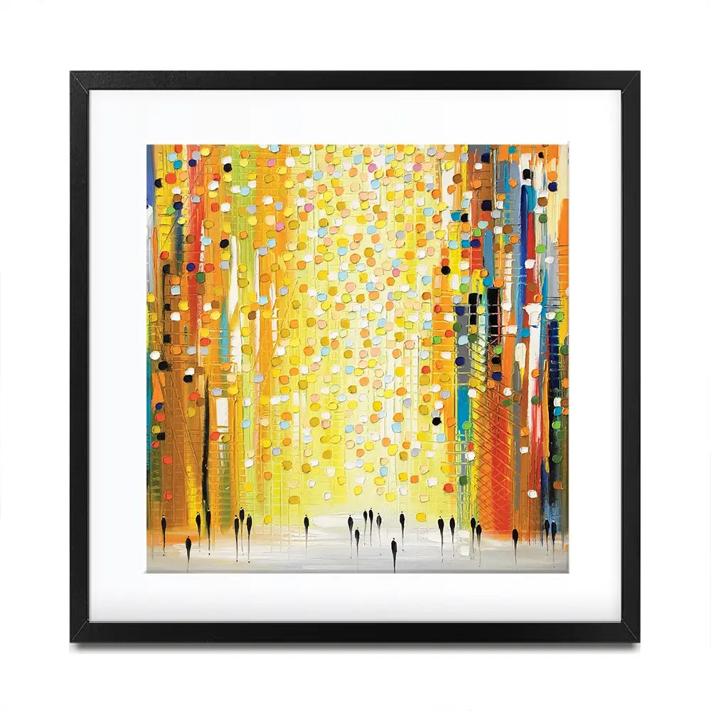 Sunset Lights Square Framed Art Print Sunset Lights Square Framed Art Print wall art product Ekaterina Ermilkina