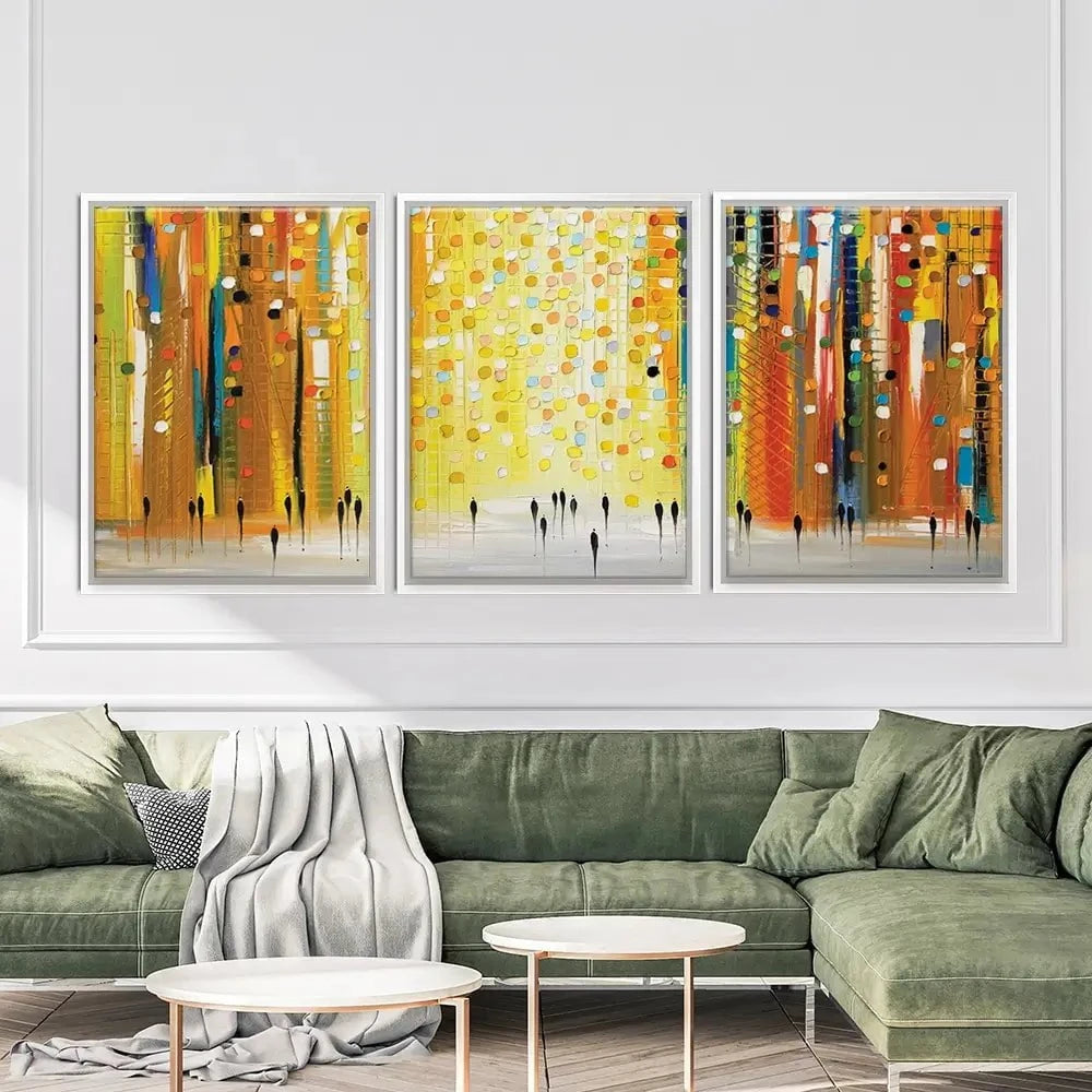 Sunset Lights Trio Canvas Print Sunset Lights Trio Canvas Print wall art product Ekaterina Ermilkina