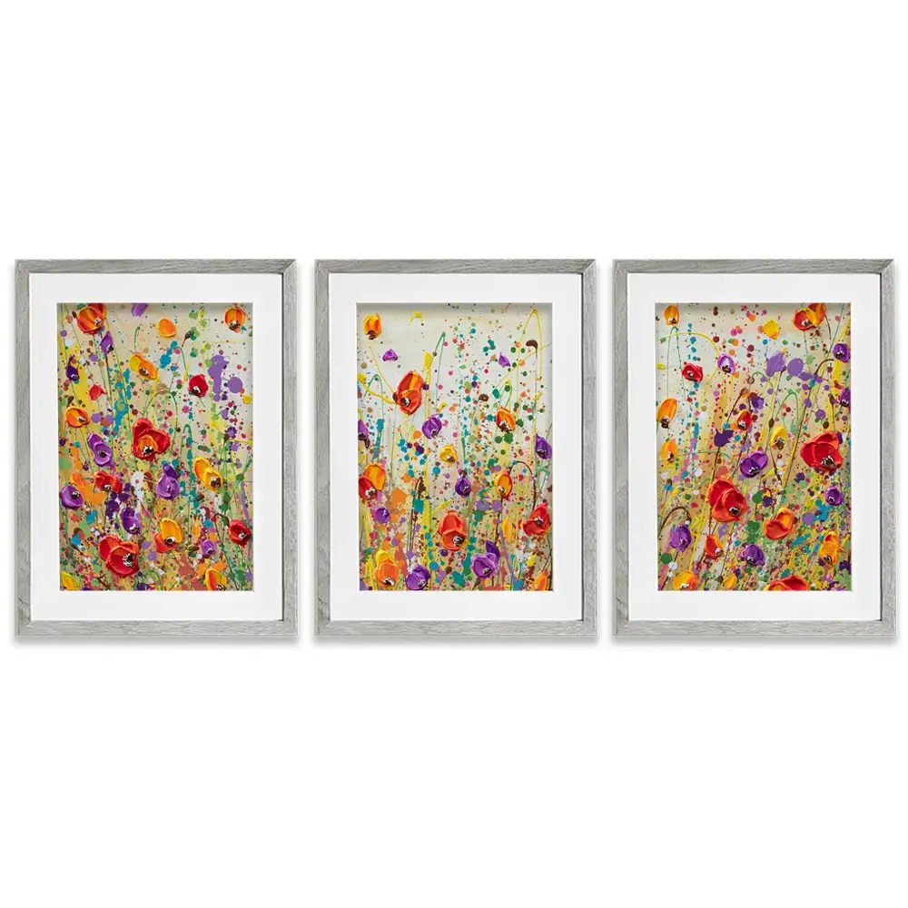Sunset Meadow Framed Art Print Trio Sunset Meadow Framed Art Print Trio wall art product Olga Tkachyk