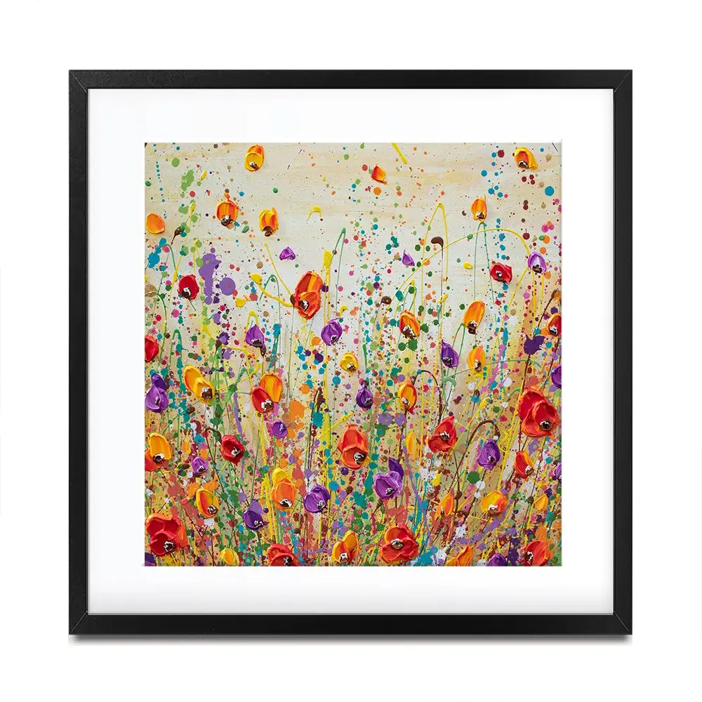 Sunset Meadow Square Framed Art Print Sunset Meadow Square Framed Art Print wall art product Olga Tkachyk