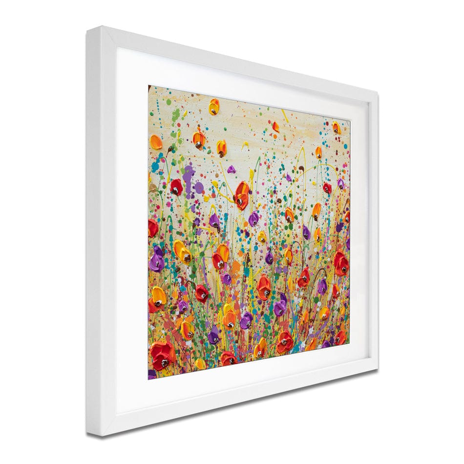 Sunset Meadow Square Framed Art Print wall art product Olga Tkachyk