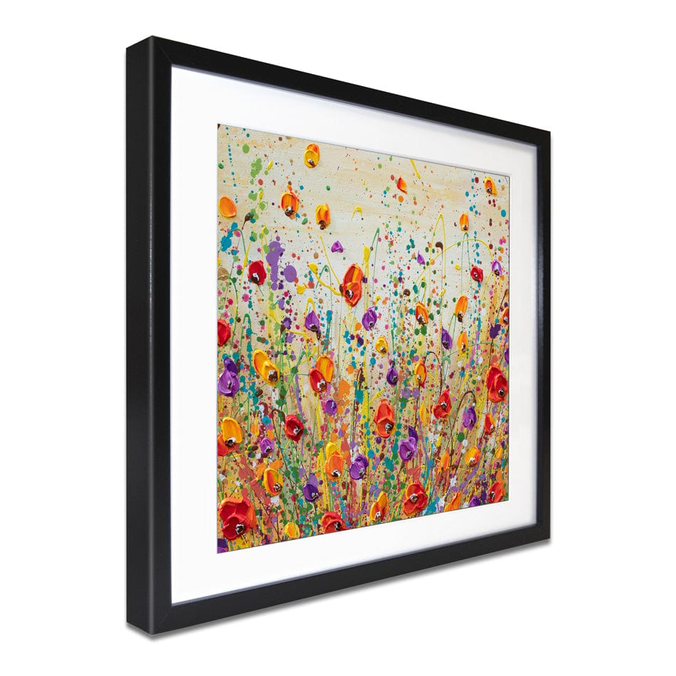 Sunset Meadow Square Framed Art Print wall art product Olga Tkachyk