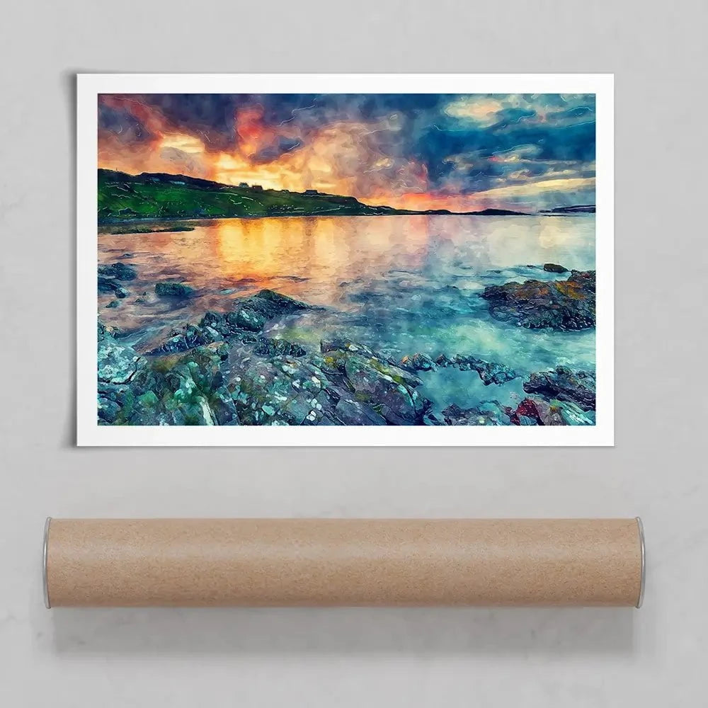 Sunset Over The Bay Art Print Sunset Over The Bay Art Print wall art product Helen Hotson / Shutterstock
