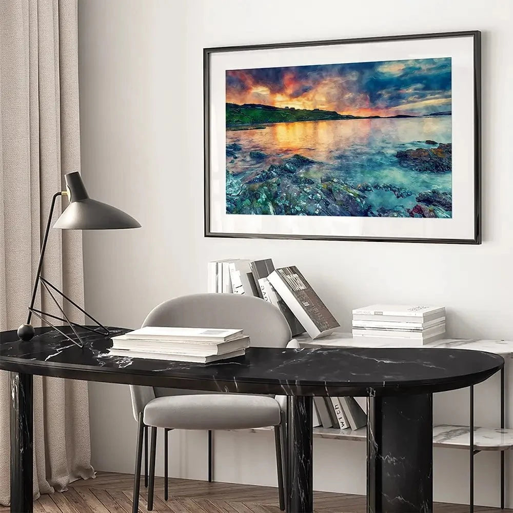 Sunset Over The Bay Framed Art Print Sunset Over The Bay Framed Art Print wall art product Helen Hotson / Shutterstock