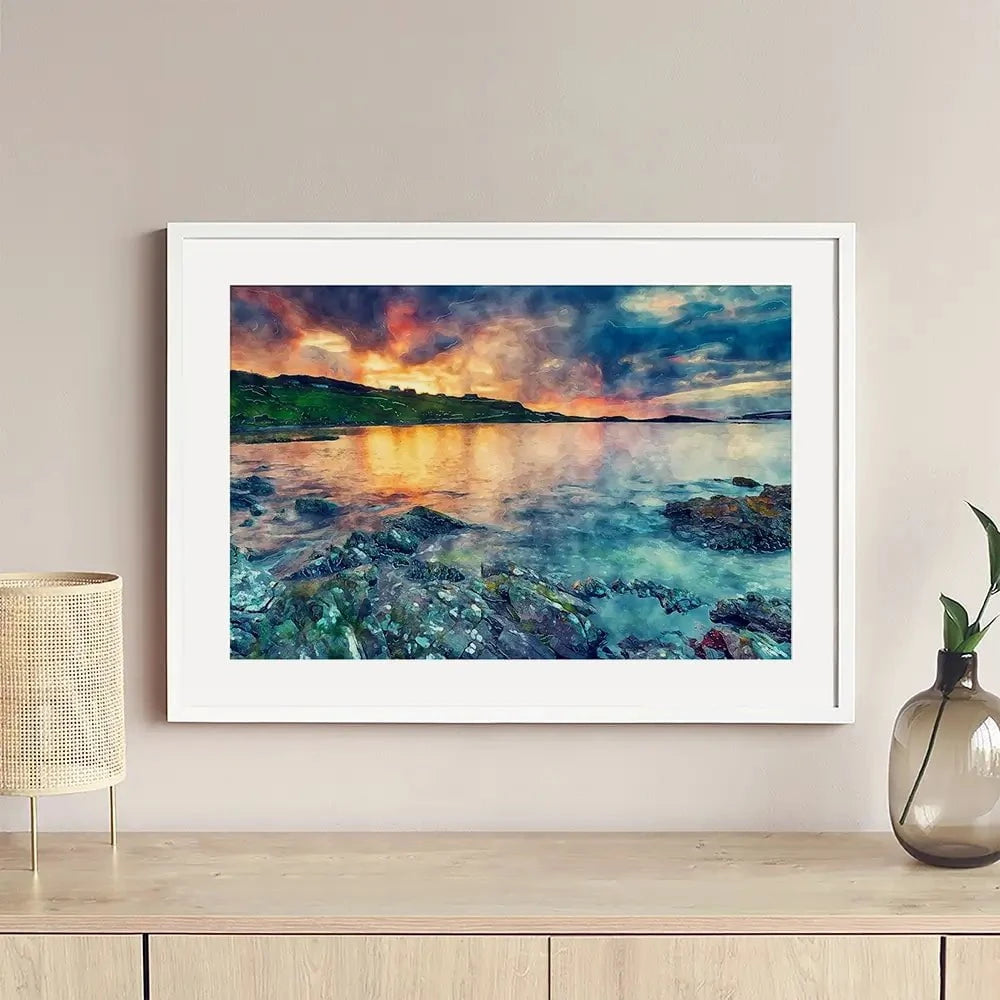 Sunset Over The Bay Framed Art Print Sunset Over The Bay Framed Art Print wall art product Helen Hotson / Shutterstock