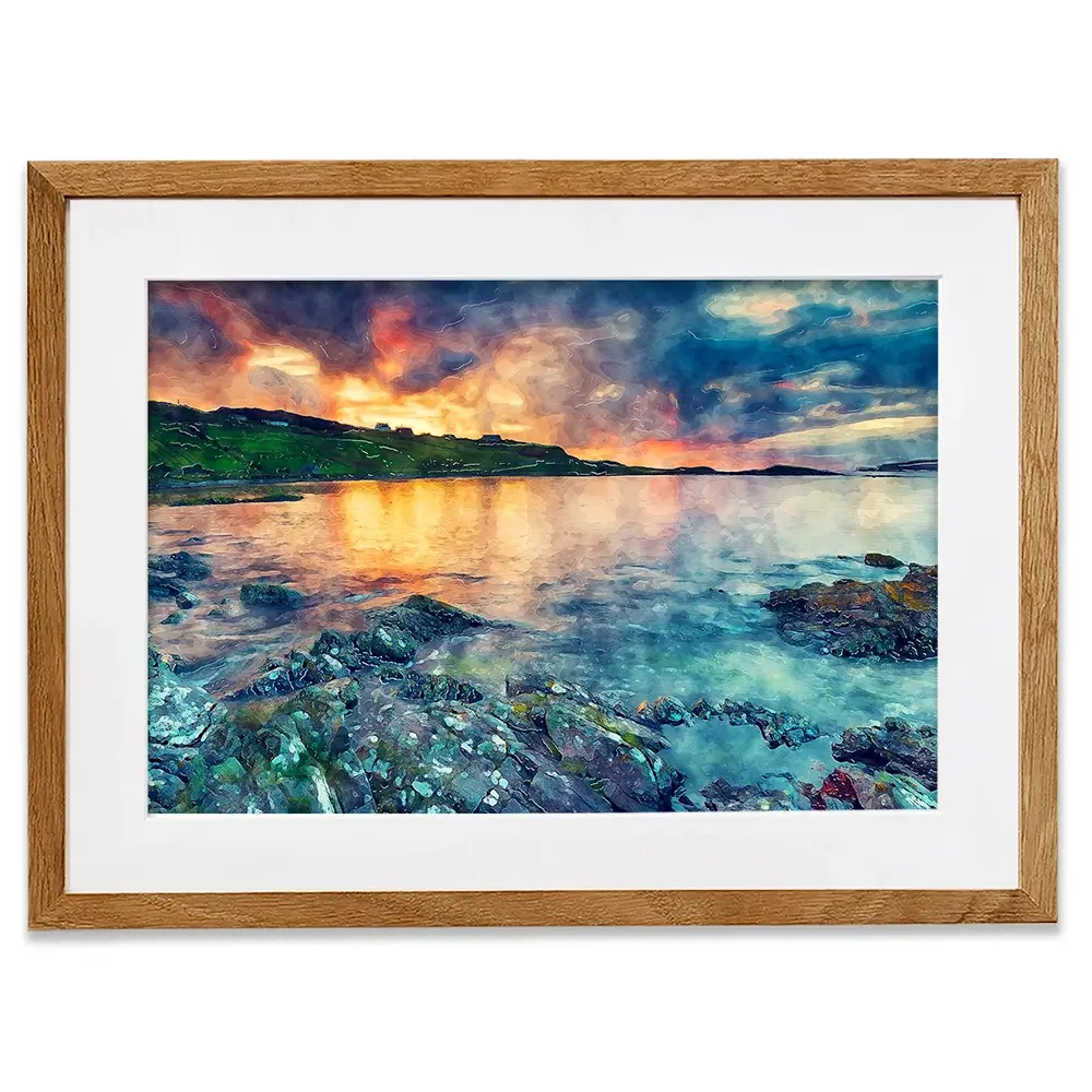 Sunset Over The Bay Framed Art Print Sunset Over The Bay Framed Art Print wall art product Helen Hotson / Shutterstock