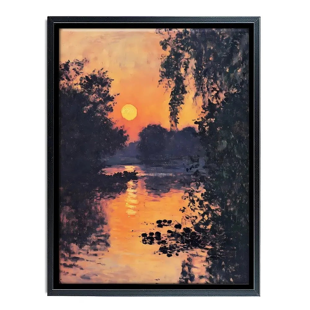Sunset Over The Lake Canvas Print Sunset Over The Lake Canvas Print wall art product Walker Noble