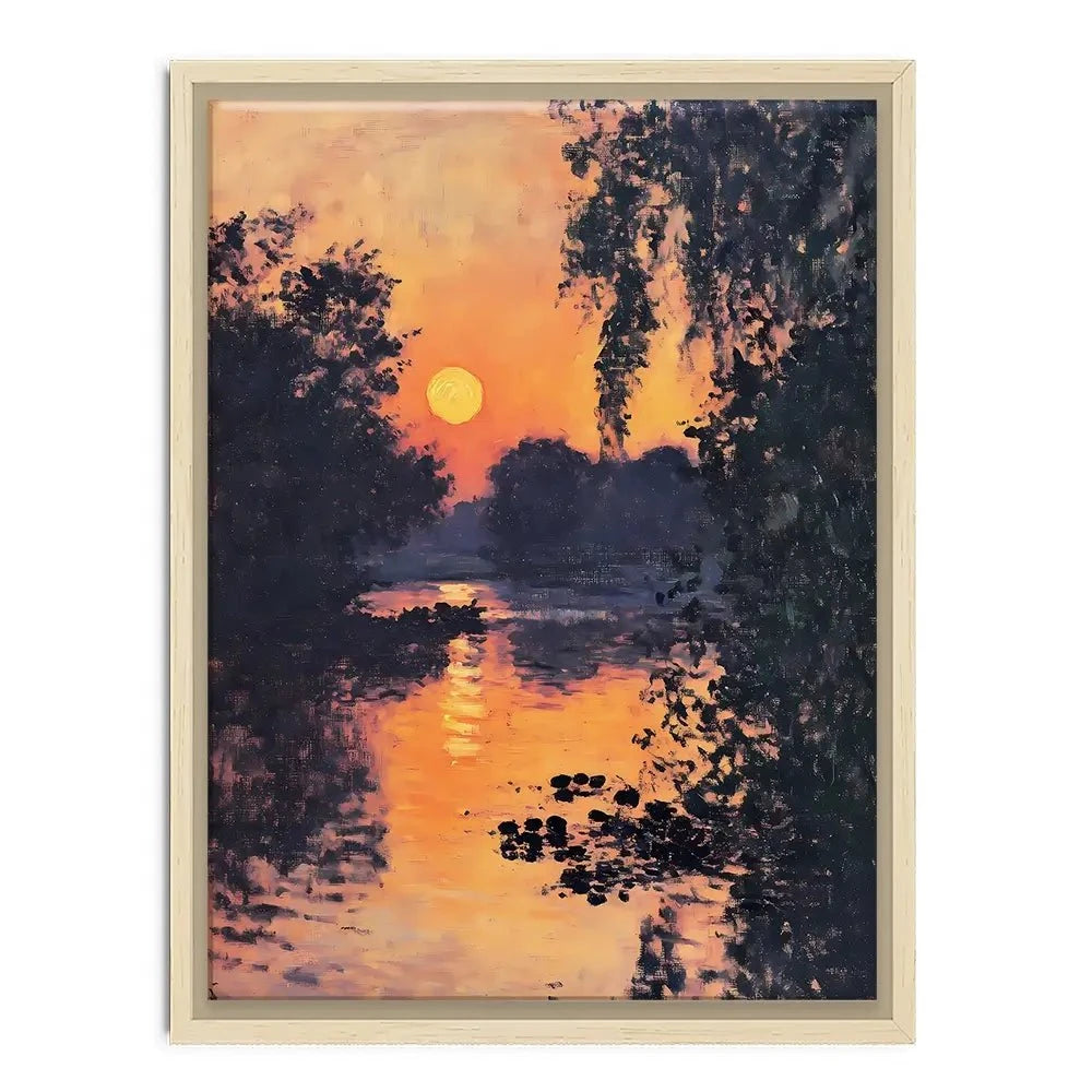 Sunset Over The Lake Canvas Print Sunset Over The Lake Canvas Print wall art product Walker Noble