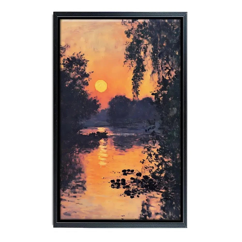 Sunset Over The Lake Canvas Print Sunset Over The Lake Canvas Print wall art product Walker Noble