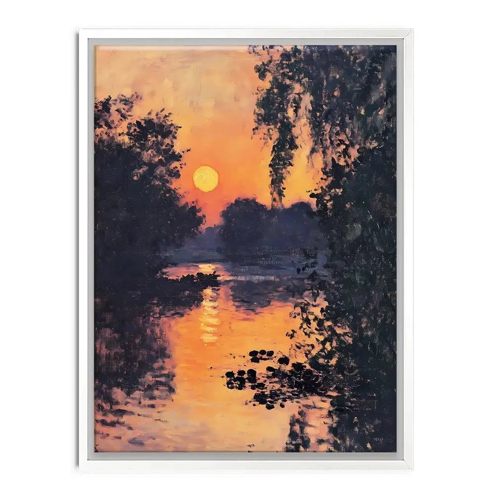 Sunset Over The Lake Canvas Print Sunset Over The Lake Canvas Print wall art product Walker Noble