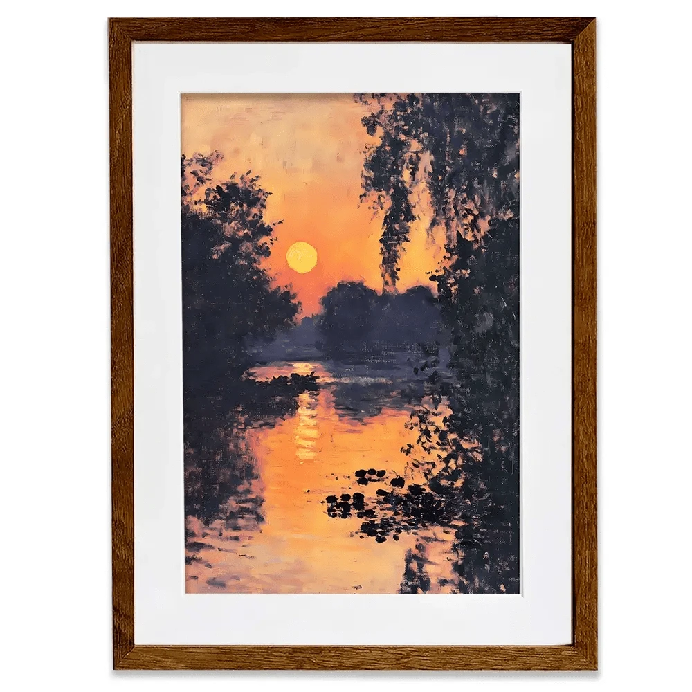 Sunset Over The Lake Framed Art Print Sunset Over The Lake Framed Art Print wall art product Walker Noble