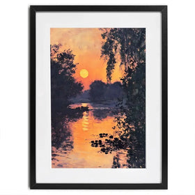 Sunset Over The Lake Framed Art Print Sunset Over The Lake Framed Art Print wall art product Walker Noble