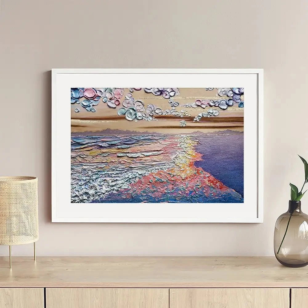 Sunset Sorbet Framed Art Print Sunset Sorbet Framed Art Print wall art product Nada Khatib