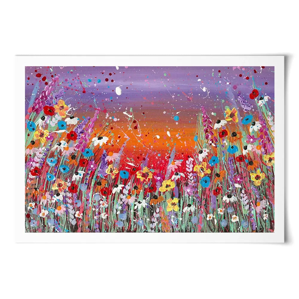 Sunset Splashing Art Print Sunset Splashing Art Print wall art product Emma LC Art